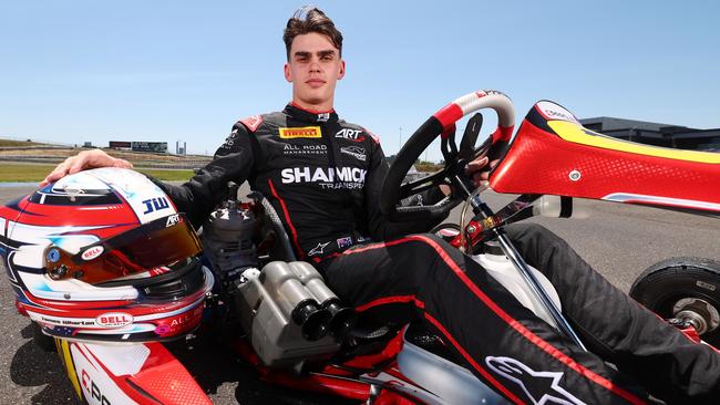 MELBOURNE, AUSTRALIA - DECEMBER 20: James Wharton poses at the Todd Road Go Karting Track on December 20, 2024 in Melbourne, Australia. (Photo by Morgan Hancock/Getty Images for AGPC)