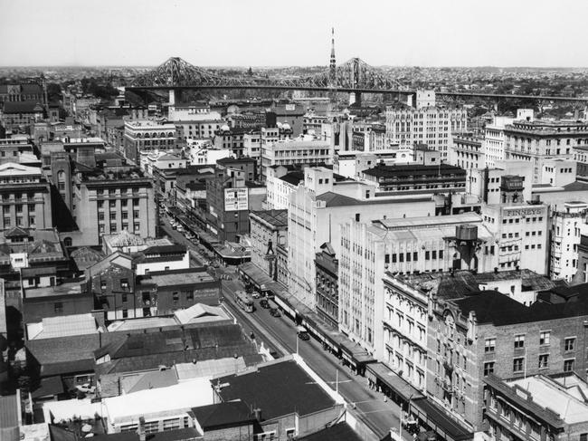 View of Brisbane from City Hall Tower in 1952. Picture: Brisbane City Council