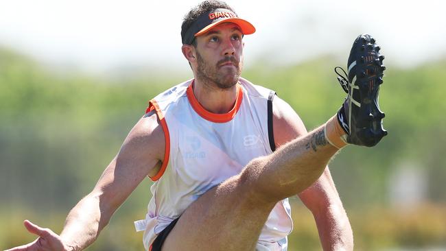 Shane Mumford is back training with the GWS Giants after coming out of retirement. Picture: Phil Hillyard