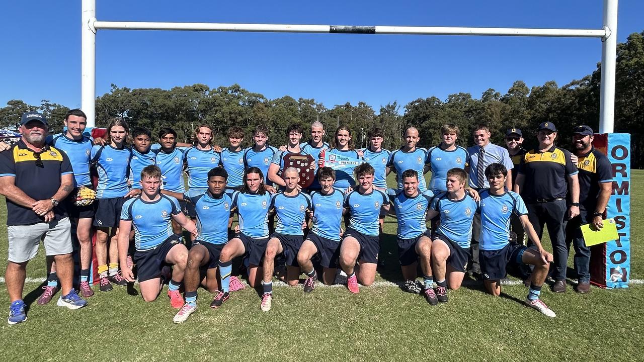 The St Columban's First XV. Domsaviyo is in the back row fourth from the left and his inside centre and older brother Akeli in the front row, second from the left.