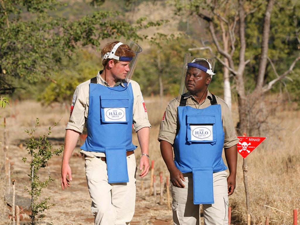 Prince Harry has repeatedly said Africa holds a special place in his heart. He first visited the country after the death of his mother. Picture: The HALO Trust/Getty Images