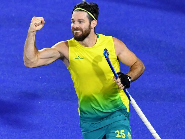 Trent Mitton, picured during the 2018 Commonwealth Games, was a key figure in the Kookaburras’ win. Picture: AAP