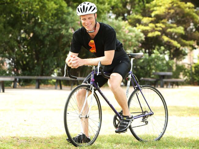 Tilley enjoys a bit of cycling to keep fit. Picture: Tim Hunter