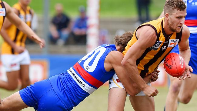 Jono O'Rourke impressed for Box Hill in its win over Footscray. Picture: Josie Hayden