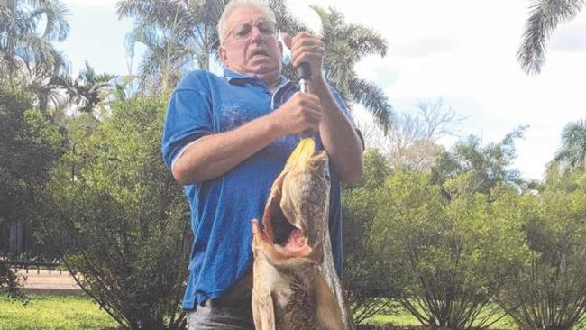 Fisho Glenn Smith enjoyed a Territory trip to remember, landing this impressive jewfish.