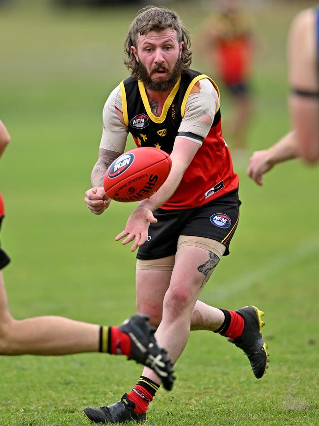 Tyson Smith in action for Fitzroy Stars. Picture: Andy Brownbill