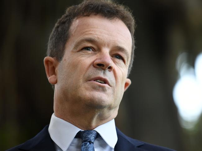 Attorney General and Minister for the Prevention of Domestic Violence Mark Speakman speaks to the media during a press conference in Sydney, Tuesday, March 31, 2020. (AAP Image/Joel Carrett) NO ARCHIVING