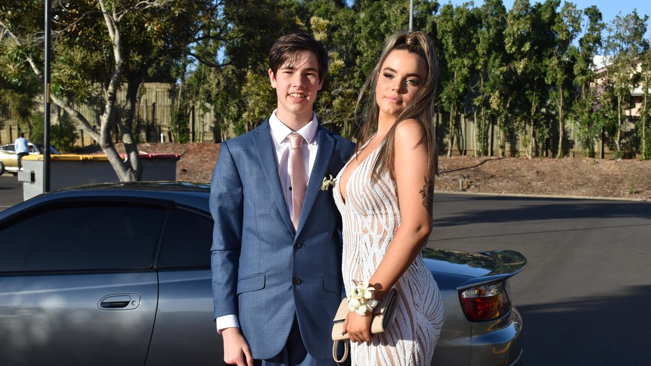 RIVERSIDE FORMAL: Jacob Davies and Hannah Sloan arrive at the Riverside Christian College Formal. Photo: Stuart Fast