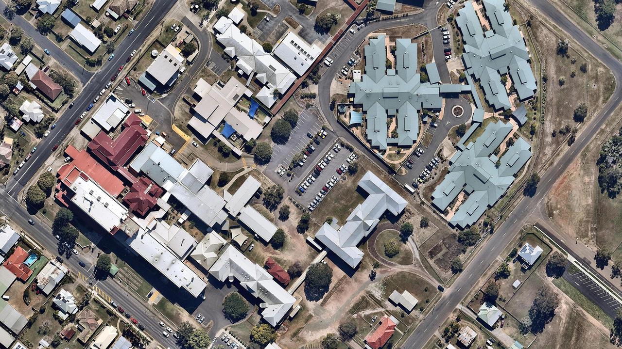 A bird's eye view of the Maryborough Hospital. Photo: Contributed/ Wide Bay Hospital and Health Service.