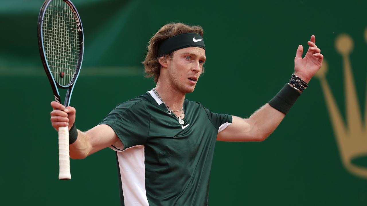 Andrey Rublev is furious about the ban. (Photo by Julian Finney/Getty Images)