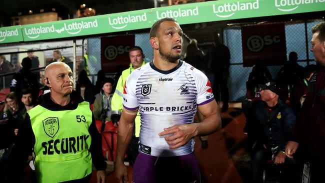 A fan tried to accost Chambers after he was sin-binned against Manly. Picture by Phil Hillyard.