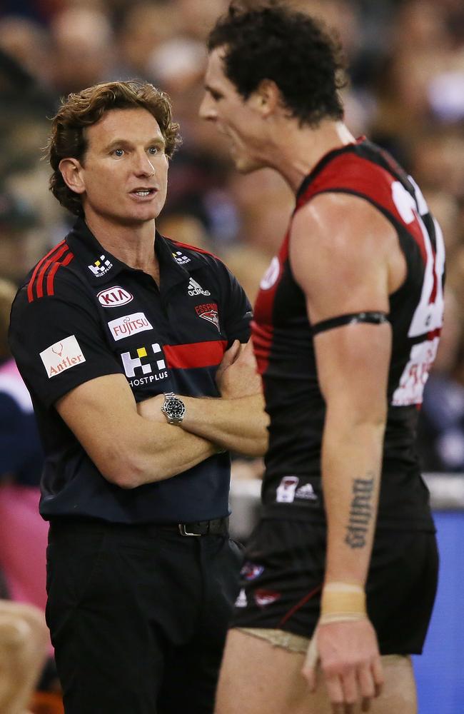 Jake Carlisle expresses his frustration during Essendon’s loss to Geelong in Round 10.