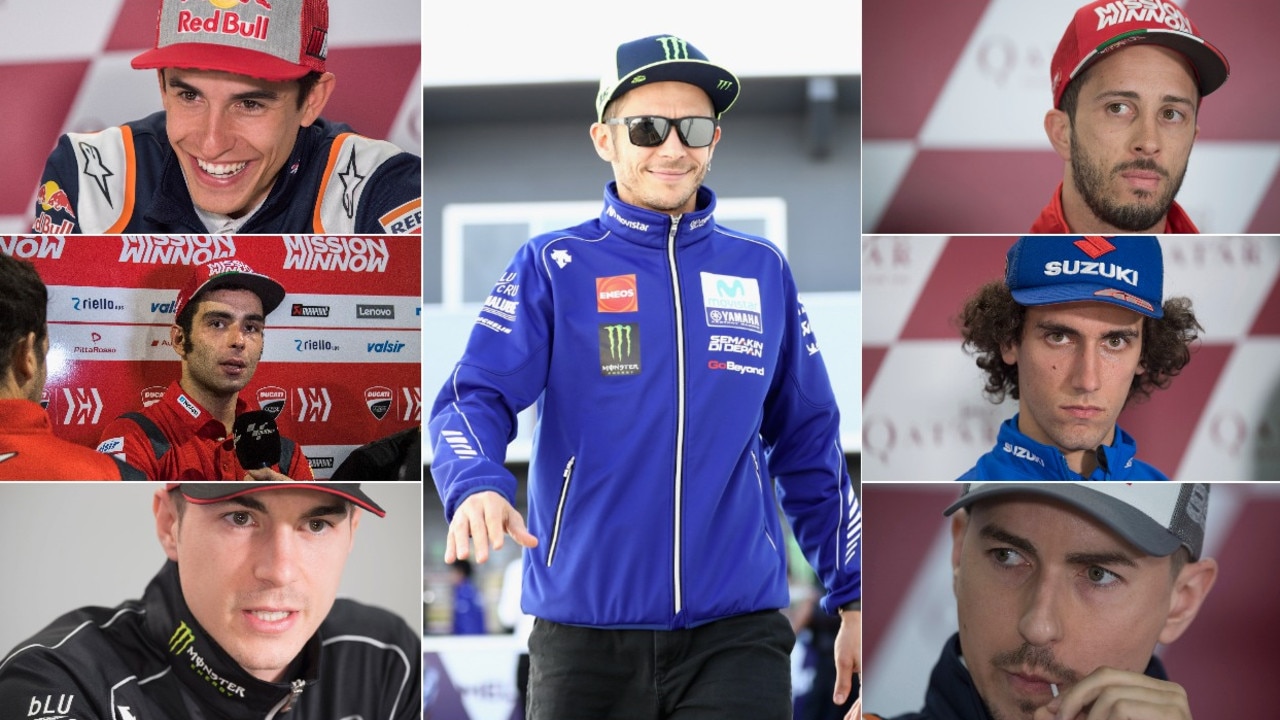 Valentino Rossi named seven riders who could all be in with a shout of winning the championship this year.