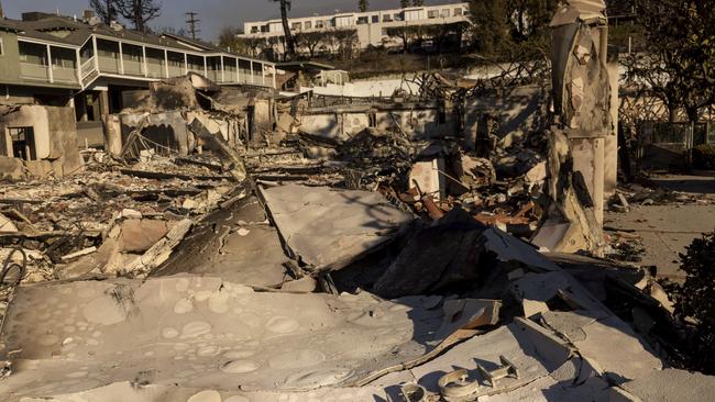 The Altadena Community Church has been left damaged by the Eaton Fire. Picture: AP Photo