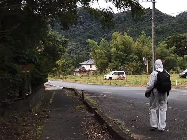 One of the filmmakers inside the red zone. Picture: Abandoned Fukushima/Exploring The Unbeaten Path.