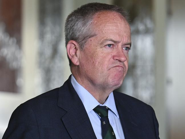 CANBERRA, AUSTRALIA  - NewsWire Photos - December 9, 2024:  Bill Shorten MP holds a press conference at Parliament House in Canberra. Picture: NewsWire / Martin Ollman