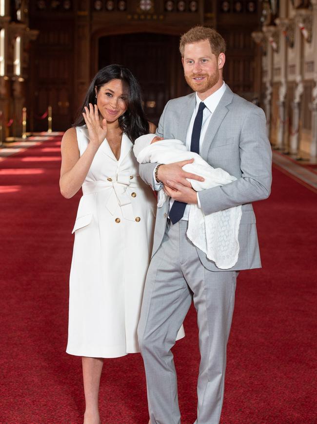 Prince Harry and Meghan with baby Archie. Picture: Getty