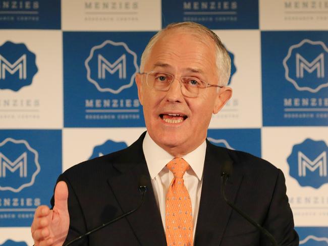 Prime Minister Malcolm Turnbull delivers a speech at the Menzies Research Centre promoting Liberal ideas for economic growth in the future on June 10, 2016 in Sydney. Picture: Adam Taylor