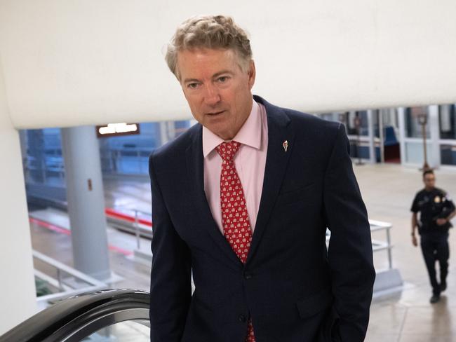 US Senator Rand Paul. Picture: AFP, Republican of Kentucky, walks to participate in a series of votes related to a bill in response