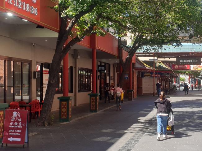 The upgraded Moonta Street in Chinatown. Picture: Colin James