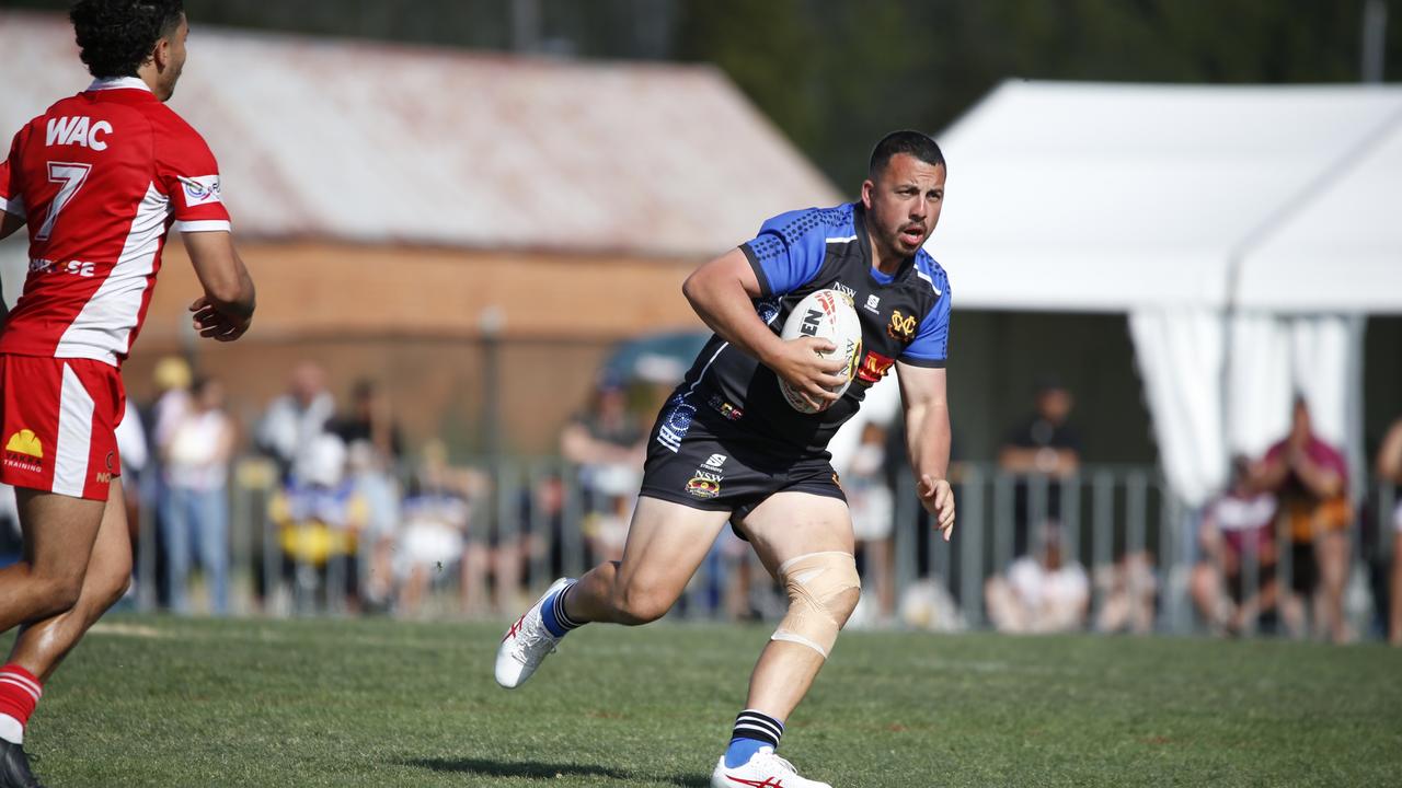 Action from the men's final between Walgett Aboriginal Connection (WAC) and Nanima Common Connection. Picture: Warren Gannon Photography