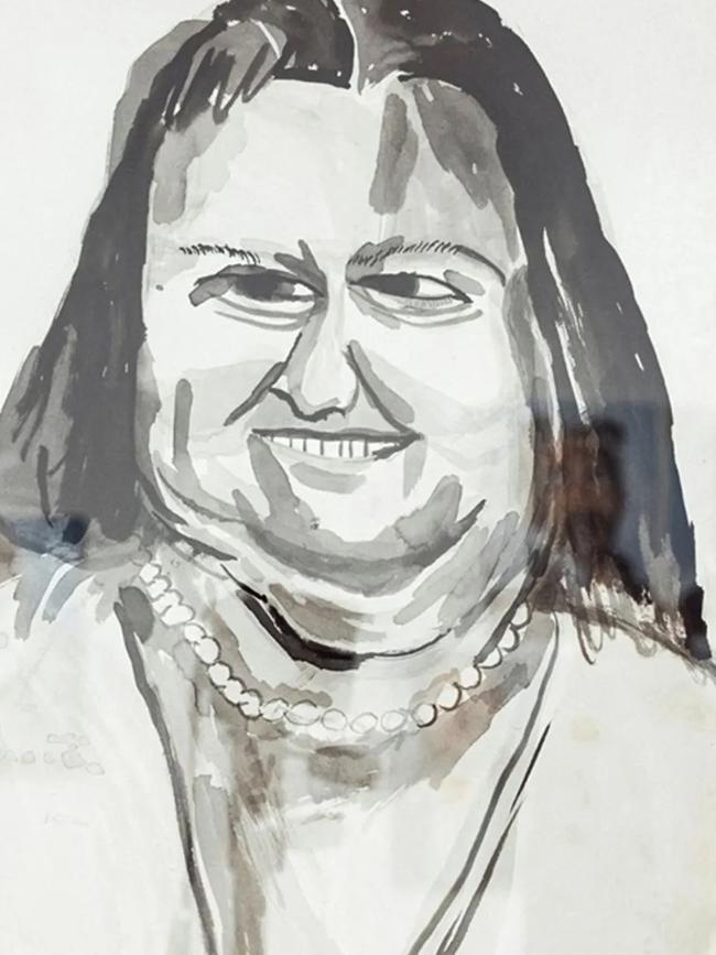 Vincent Namatjira’s portrait of Gina Rinehart.