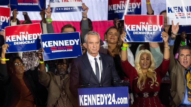 Robert F. Kennedy Jr. officially announces his candidacy for President in Boston, Massachusetts. Picture: Getty Images via AFP.