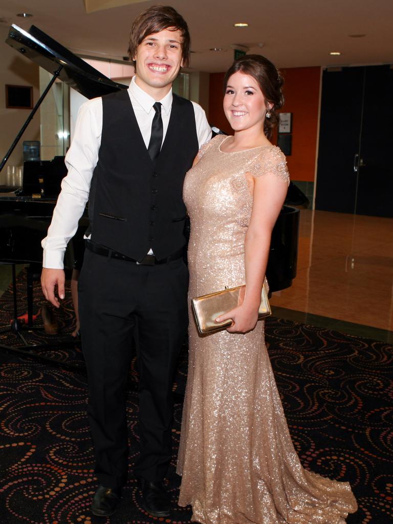 Brodie Rosier and Chelsea Gordon at the 2013 Our Lady of the Sacred Heart Catholic College formal. Picture: NT NEWS