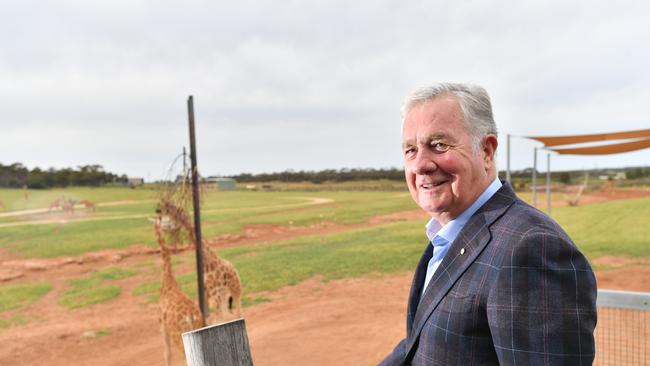 Businessman Gerry Ryan poses for a photo at Monarto Zoo. Picture: David Mariuz/AAP