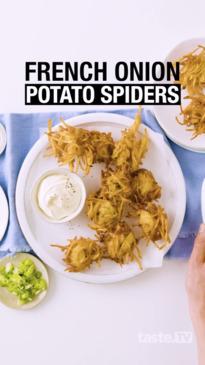 French onion potato spiders