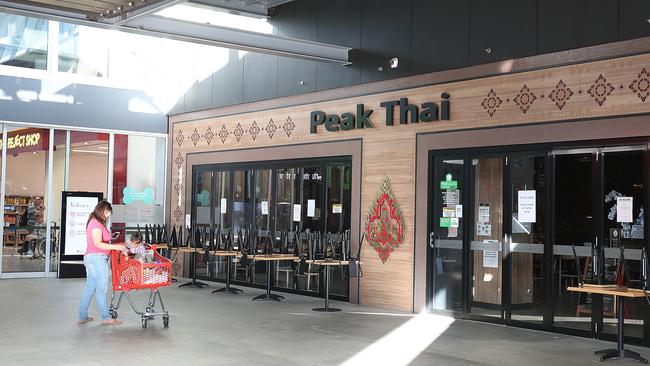 Peak Thai at Springfield Central has said staff have been told to go into mandatory self-isolation for 14 days. Picture: Annette Dew