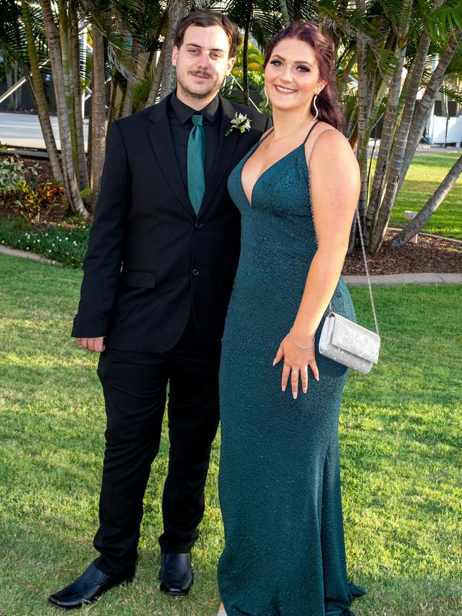 Mitchell Belz and Maddason Smith at the Carlisle Adventist College year 12 dinner at Mantra, Mackay Harbour.Picture: Michaela Harlow