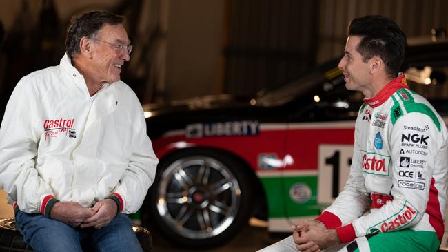 Three-time winner Larry Perkins passes on some words of advice to Rick Kelly.