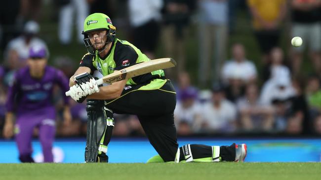 Jos Buttler blasted the Thunder to a competitive total — but it wasn’t enough. Picture: Getty