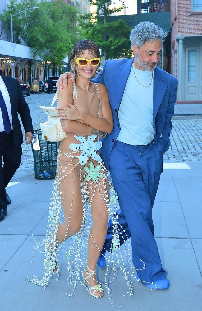 Rita Ora wears very little to the afterparty as she arrives with husband Taika Waititi. Picture: PapCulture / BACKGRID