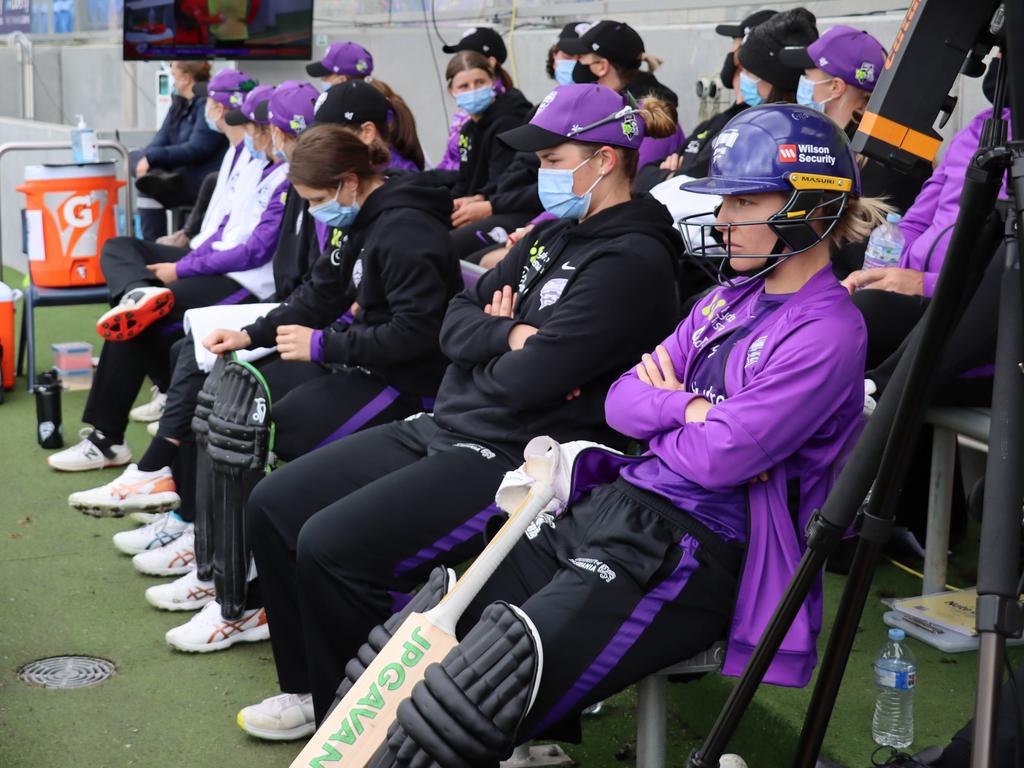 Those permitted to attend Saturday’s match were required to wear masks. Picture: Hobart Hurricanes