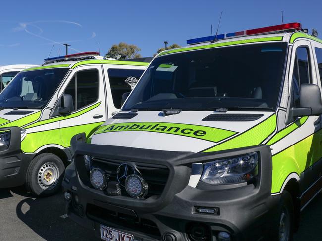 BRISBANE, AUSTRALIA - NewsWire Photos - JUNE 04, 2024: Generic photos of Queensland Ambulances as  260 extra Ambulance Officers are announced for Queensland, as part of the upcoming state budget. Picture: NewsWire / Glenn Campbell