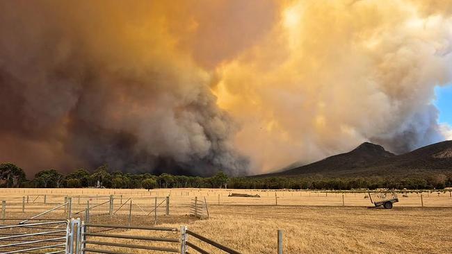 Bushfires in the Grampians on December 22. Picture: Instagram