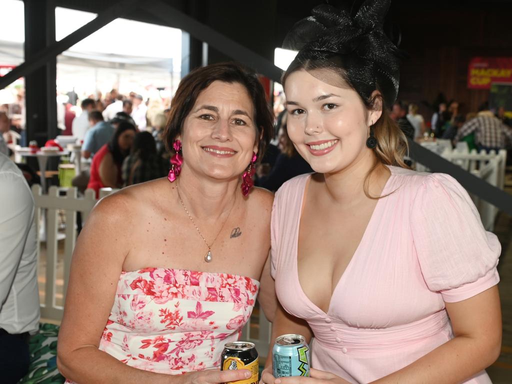 Sharee Corby and Kymberlee Corby at 2023 Ladbrokes Mackay Cup Mackay Turf Club Saturday 22 July 2023 Picture: Michaela Harlow
