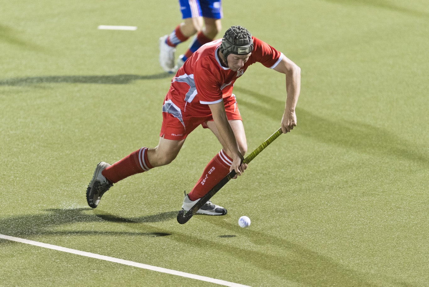 Lachlan Brownhalls of Red Lions against Rangeville in Toowoomba Hockey COVID Cup men round two at Clyde Park, Friday, July 17, 2020. Picture: Kevin Farmer