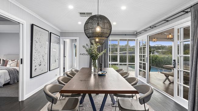 A chic dining room.