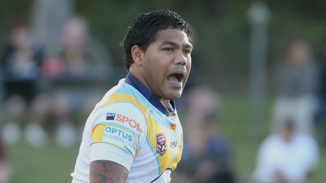 Chris Sandow in 2017 playing for Intrust Super Cup team Norths. Picture: Jono Searle.