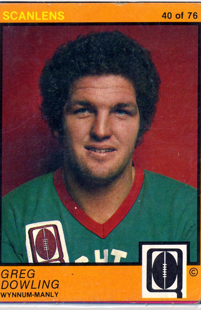 Greg Dowling footy card in his Wynnum-Manly days.