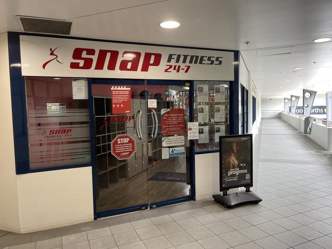 The Snap Fitness where a man was crushed by weights this morning, Spring Hill Brisbane. Photo Steve Pohlner