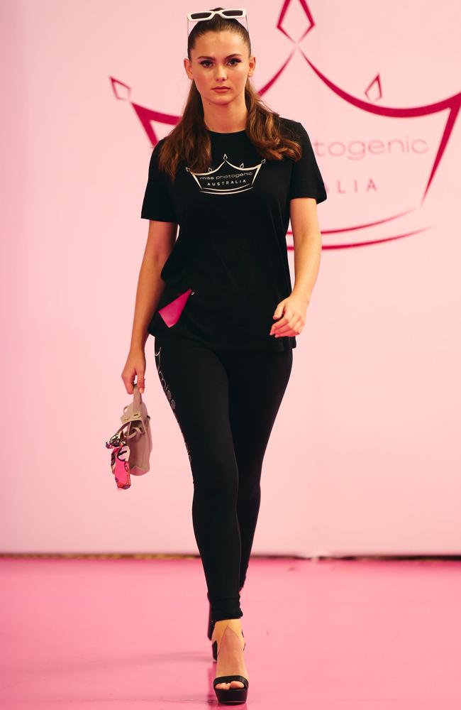 Bella Richardson, 16, on the runway in the streetwear category at Miss Photogenic Teen Australia 2022. Picture: Matt Beswick Photography