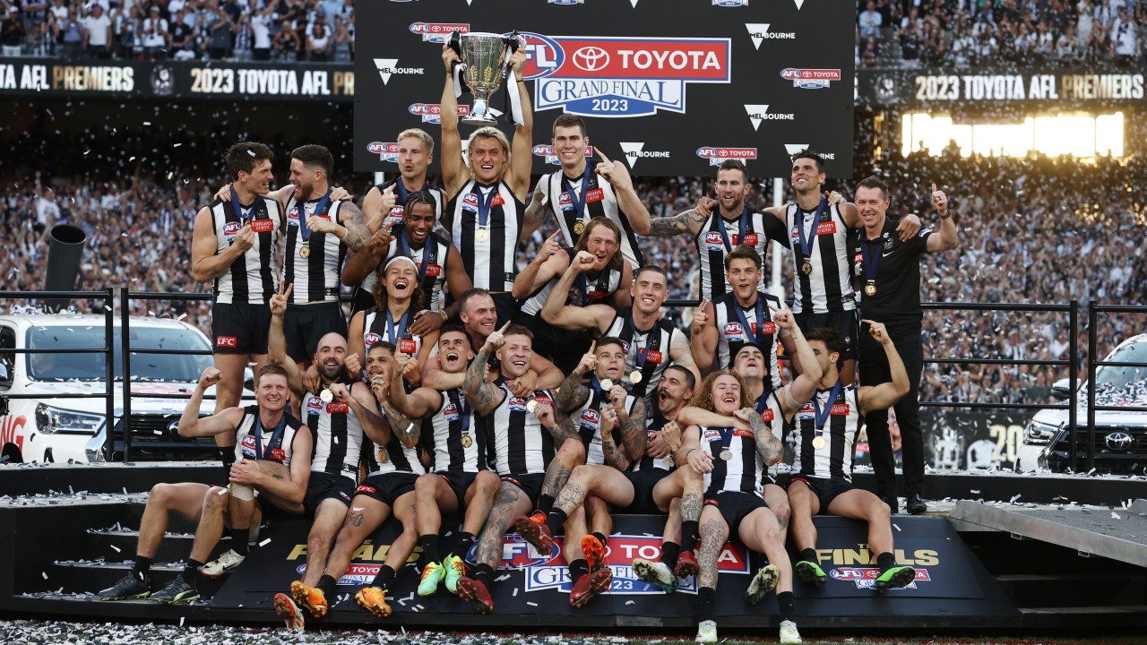 Collingwood break 13 year premiership drought triumphing over Brisbane