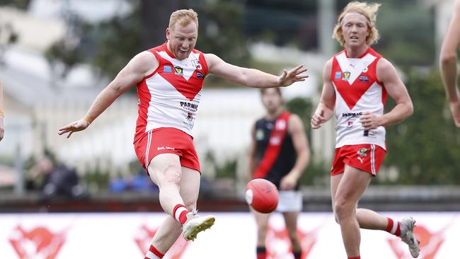 Clarence's Josh Green has returned from a hamstring strain in time for the top of the table clash against Launceston. Picture: Zak Simmonds