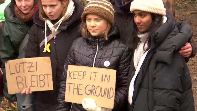 Greta Thunberg joins coal protesters in Luetzerath