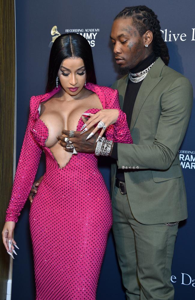 Offset got a little grabby. Picture: Gregg DeGuire/Getty Images for The Recording Academy