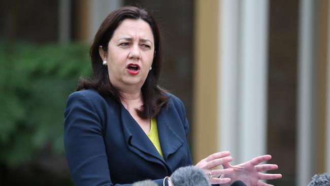 Premier Annastacia Palaszczuk during a press conference at Parliament House. Pic: Peter Wallis